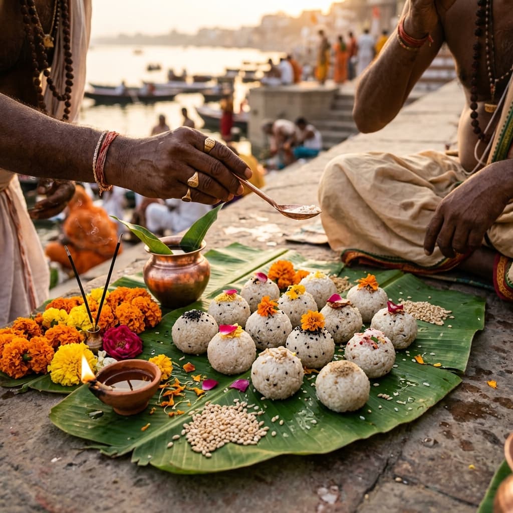 Pind Daan Ritual at Vishnupad Temple Gaya